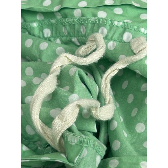 Pottery Barn Kids Twin Duvet Cover Organic Cotton Apple Green White Polka Dot - Picture 11 of 12